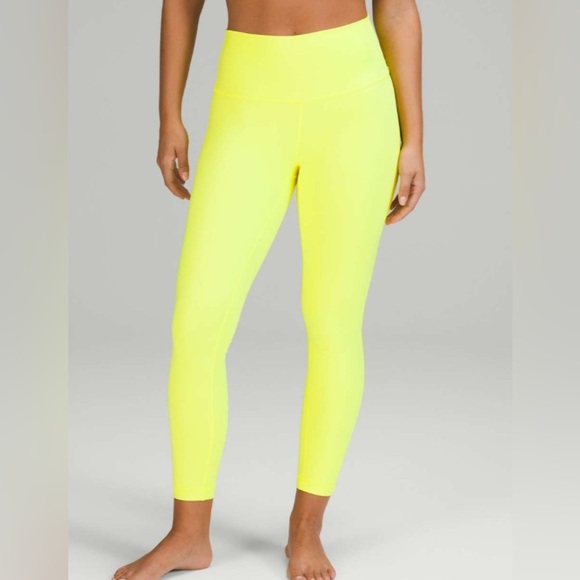 Lululemon Wunder Under High-Rise Tight 25", Highlight Yellow, Size 14 - Picture 2 of 10